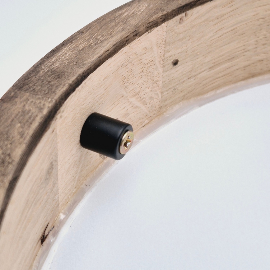 Brilagi - LED RGBW regulējama griestu lampa CARVALHO SLIM 1xE27/15W/230V 2700-6500K Wi-Fi ozols, diam. 27 cm