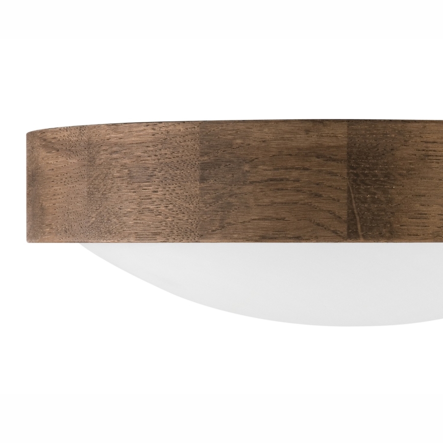 Brilagi - LED RGBW regulējama griestu lampa CARVALHO SLIM 1xE27/9W/230V 2700-6500K Wi-Fi ozols, diam. 27 cm