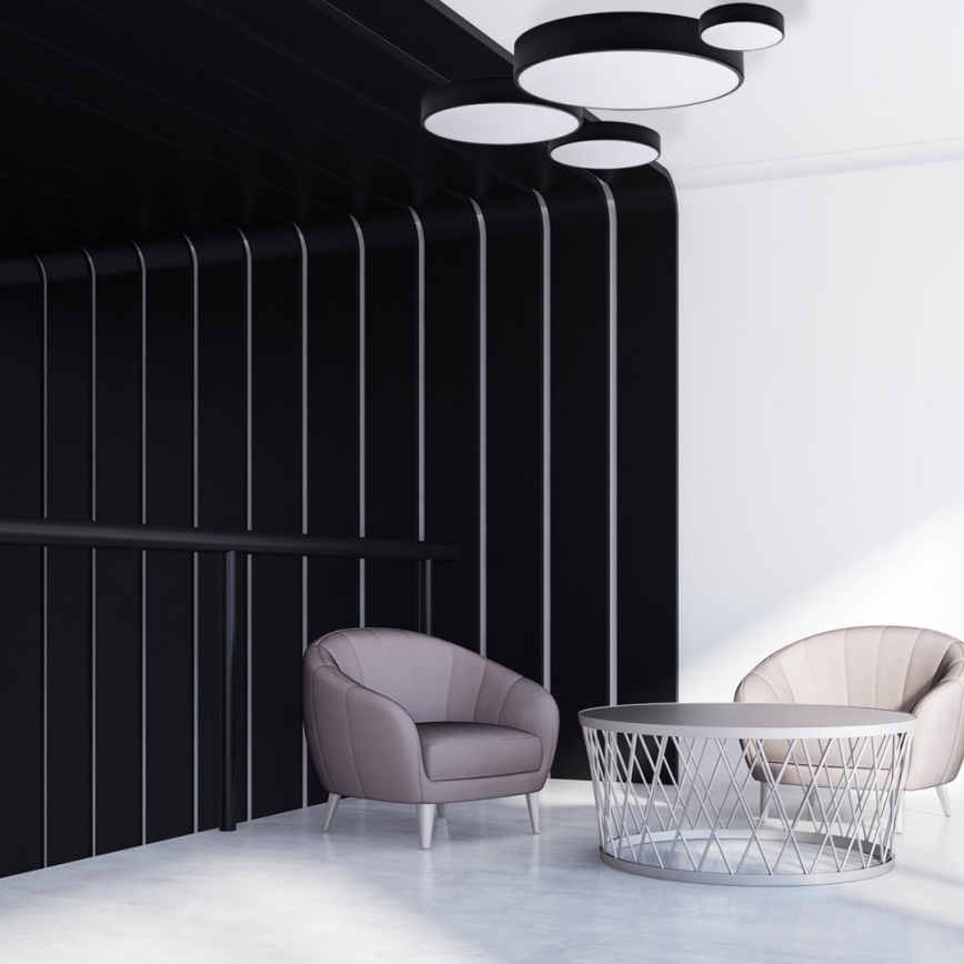 Brilagi - LED RGBW dimējams griestu gaismeklis CLARE 1xE27/9W/230V 2700-6500K Ø 20 cm Wi-Fi, melns