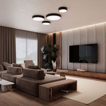 Brilagi - CLARE LED RGBW regulējama griestu lampa 4xE27/9W/230V 2700-6500K diam. 50 cm Wi-Fi melna