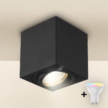Brilagi - LED RGBW regulējams punktveida gaismeklis MIA 1xGU10/30W/230V 3000K Wi-Fi 84x80 mm melns