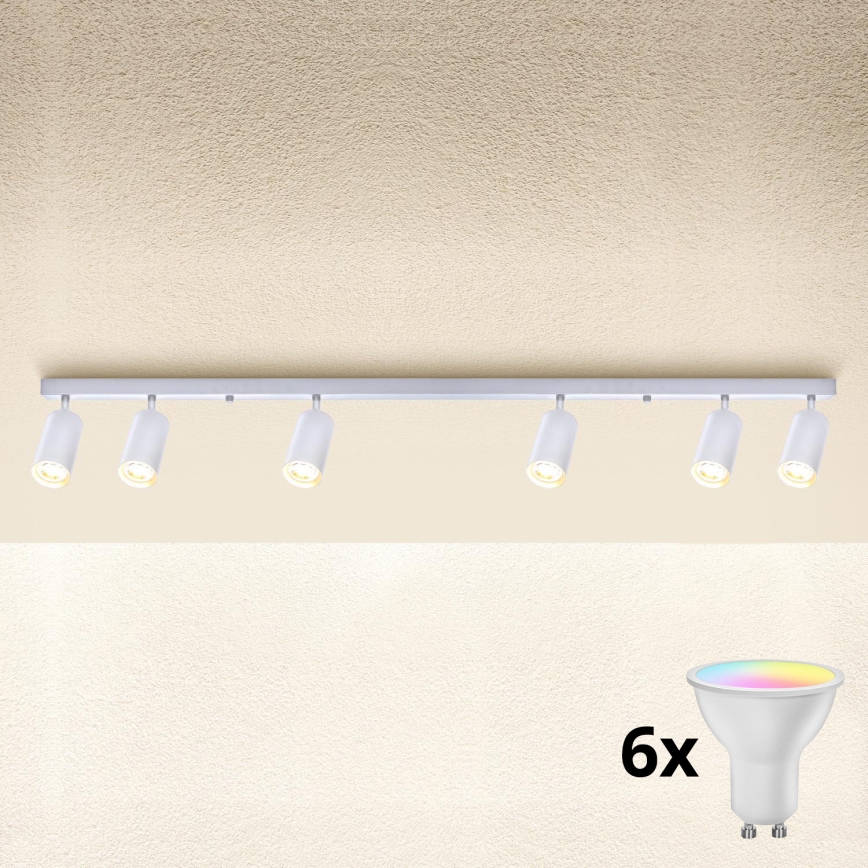Brilagi - LED RGBW regulējams punktveida gaismeklis SELE 6xGU10/6,5W/230V 2700-6500K balts