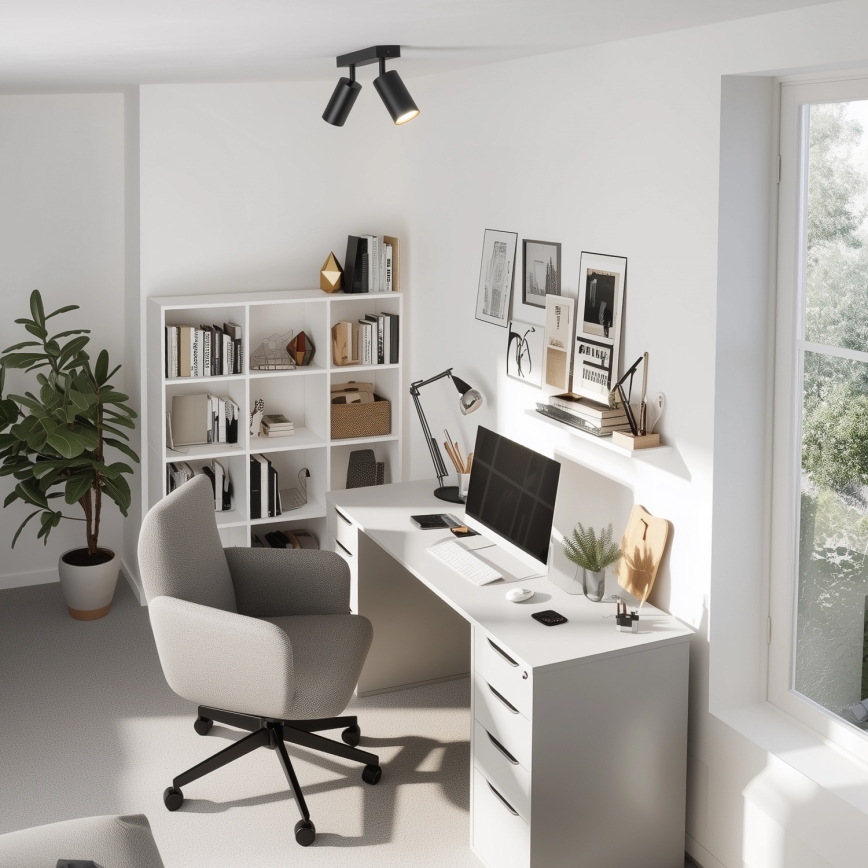 Brilagi - LED RGBW ar regulējamu spilgtumu spot gaismeklis SELE 2xGU10/4,8W/230V 3000K melns/zelts + tālvadības pults