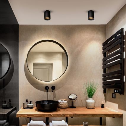 Brilagi - LED RGBW dimmējams punktveida gaismeklis TRINE 1xGU10/4,8W/230V 3000K melns + tālvadības pults