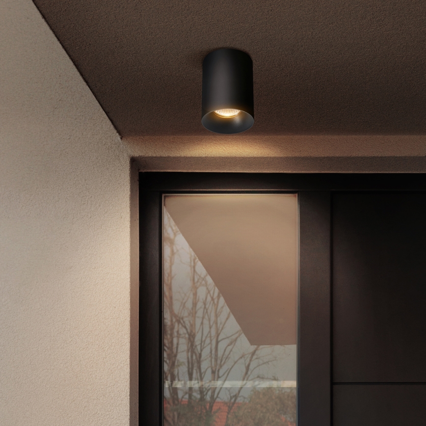 Brilagi - LED RGBW dimmējams punktveida gaismeklis TRINE 1xGU10/4,8W/230V 3000K melns + tālvadības pults
