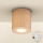 Brilagi - LED RGBW regulējams vannas istabas gaismeklis MIA 1xGU10/4,8W/230V 3000K 84x80 mm ozolkoka dekors IP44 + tālvadības pults
