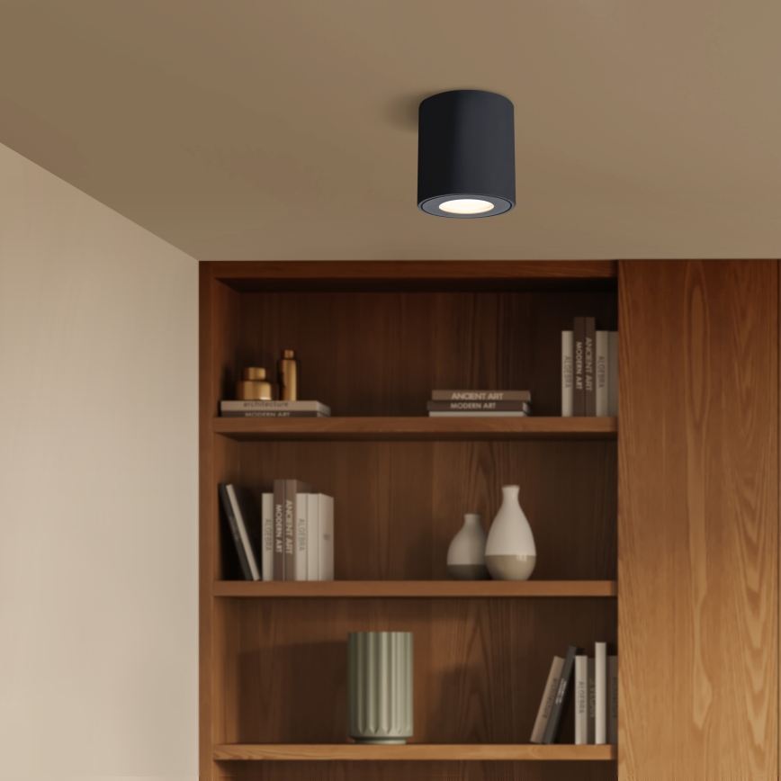 Brilagi - LED RGBW ar regulējamu krāsu un spilgtumu vannas istabas gaismeklis MIA 1xGU10/4,8W/230V 3000K 84x80 mm melns IP54 + tālvadības pults