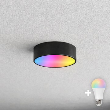 BRILAGI - LED RGBW regulējams vannasistabas griestu gaismeklis CLARE 1xE27/12W/230V 2700-6500K Ø 20 cm IP54 melns