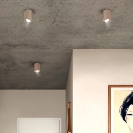 Brilagi - LED RGBW aptumšojams spot gaismeklis MIA 1xGU10/4,8W/230V 3000K 100x80 mm bēšs + tālvadība