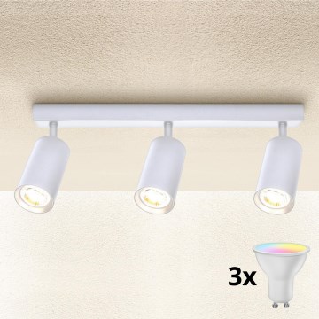 Brilagi - LED RGBW regulējams virziena gaismeklis SELE 3xGU10/4,8W/230V 3000K balts + tālvadības pults