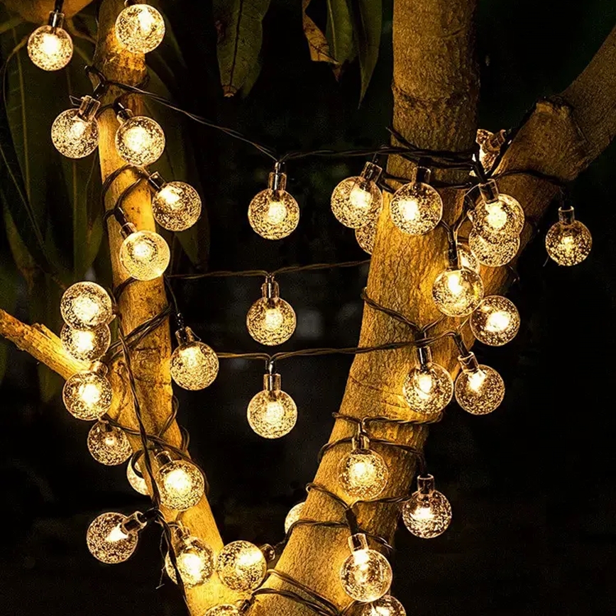Brilagi - LED Saules enerģijas dekoratīva virtene BUBBLE 200xLED/8 funkcijas 20m IP65 silti balta