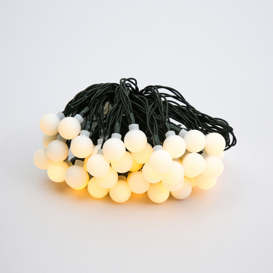 Brilagi - LED Saules enerģijas dekoratīva virtene BUBBLE 50xLED/8 funkcijas 7m IP65 silti balta 600 mAh