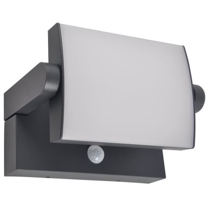 Brilagi - LED Saules enerģijas sienas lampa ar sensoru ANKLE LED/10W/3,7V 3000 mAh 4000K IP65 antracīta