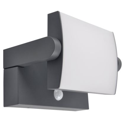Brilagi - LED Saules enerģijas sienas lampa ar sensoru ANKLE LED/10W/3,7V 3000 mAh 4000K IP65 antracīta