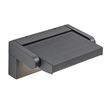 Brilagi - LED Saules enerģijas sienas lampa ar kustības un krēslas sensoru ANKLE LED/10W/3,7V 3000 mAh 4000K IP65 antracīta