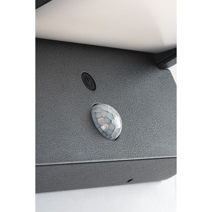 Brilagi - LED Saules enerģijas sienas lampa ar kustības un krēslas sensoru ANKLE LED/10W/3,7V 3000 mAh 4000K IP65 antracīta