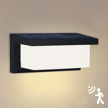 Brilagi - LED Saules enerģijas sienas lampa ar sensoru BRICKY LED/5W/6V IP65