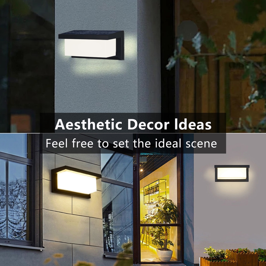 Brilagi - LED Saules enerģijas sienas lampa ar sensoru BRICKY LED/5W/6V IP65