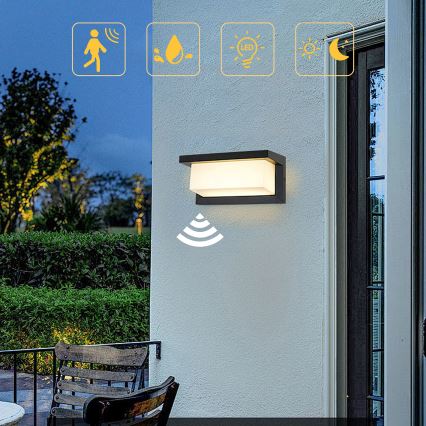 Brilagi - LED Saules enerģijas sienas lampa ar sensoru BRICKY LED/5W/6V IP65