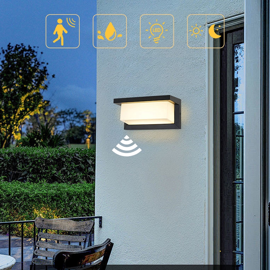 Brilagi - LED Saules enerģijas sienas lampa ar sensoru BRICKY LED/5W/6V IP65