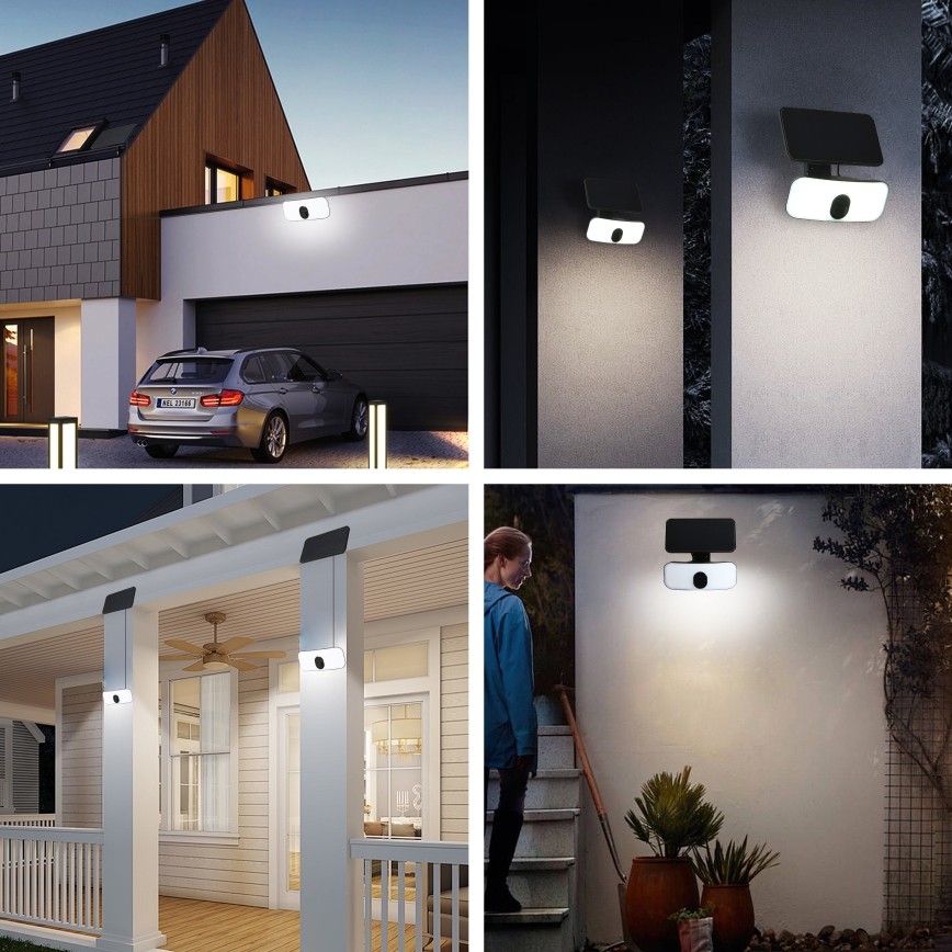Brilagi - LED Saules enerģijas sienas lampa ar sensoru ROOF LED/13W/5V IP65