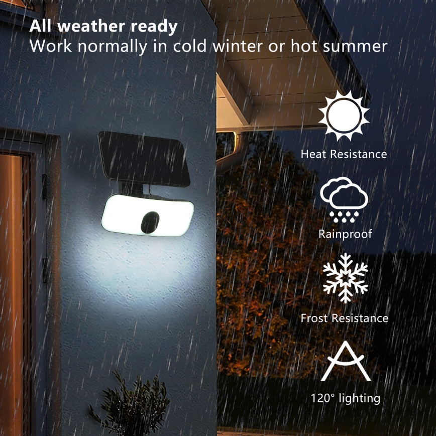 Brilagi - LED Saules enerģijas sienas lampa ar sensoru ROOF LED/13W/5V IP65