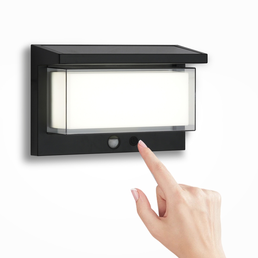 Brilagi - LED Saules enerģijas sienas lampa ar sensoru SAULE LUME LED/10W/3,7V 4000 mAh IP44