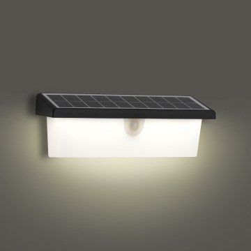 Brilagi - LED Saules enerģijas sienas lampa ar sensoru SAULE RAY LED/6W/3,7V 2200 mAh IP44