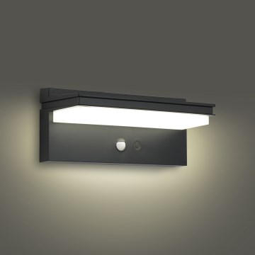Brilagi - LED Saules enerģijas sienas lampa ar sensoru SAULE SENSE LED/10W/3,7V 4000 mAh IP44