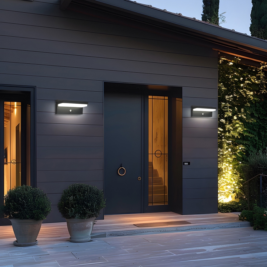 Brilagi - LED Saules enerģijas sienas lampa ar sensoru SAULE SENSE LED/10W/3,7V 4000 mAh IP44