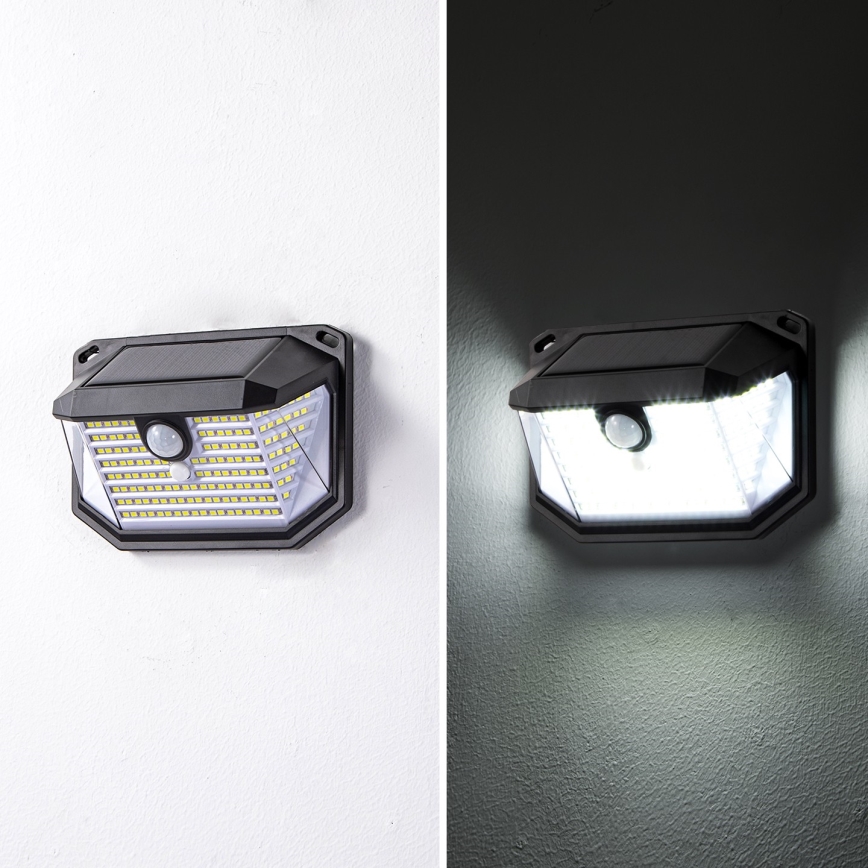 Brilagi - LED Saules enerģijas sienas lampa ar sensoru WALLIE LED/4W/5,5V 1200mAh 6500K IP65