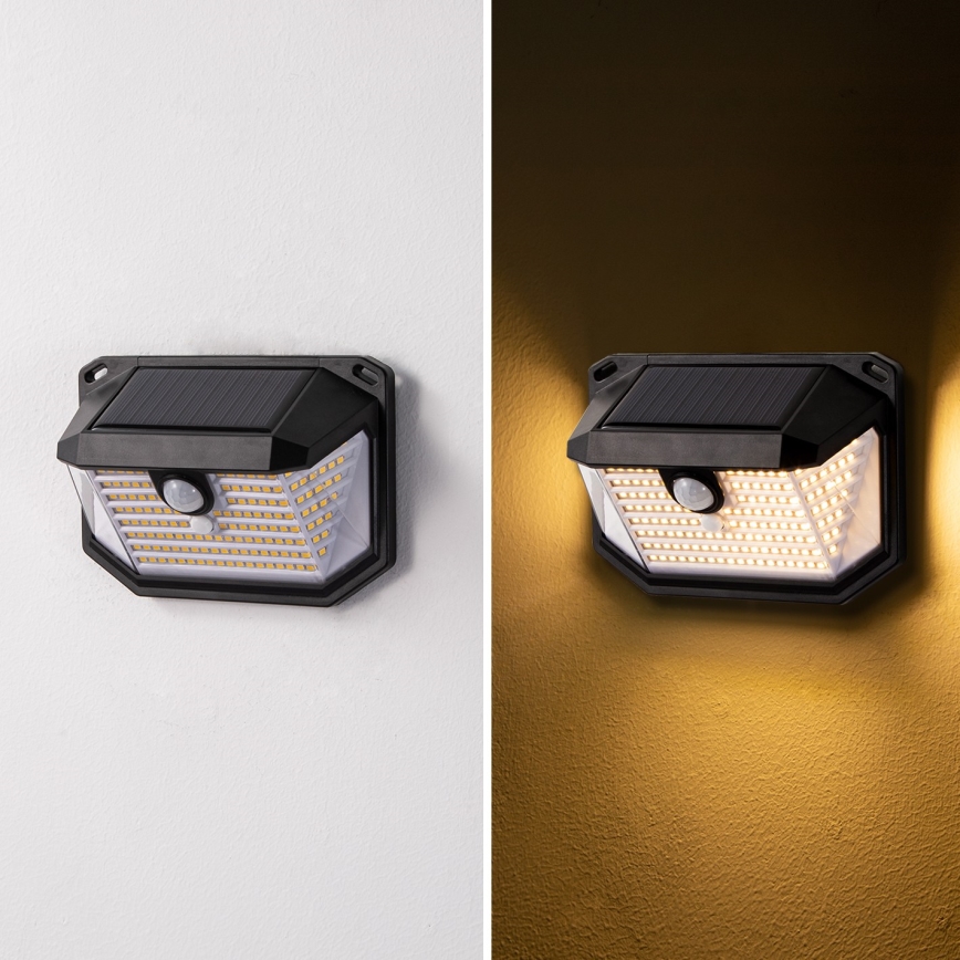 Brilagi - LED Saules enerģijas sienas lampa ar sensoru WALLIE LED/4W/5,5V 1200 mAh 3000K IP65