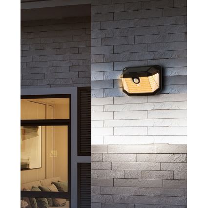 Brilagi - LED Saules enerģijas sienas lampa ar sensoru WALLIE LED/4W/5,5V 1200 mAh 3000K IP65