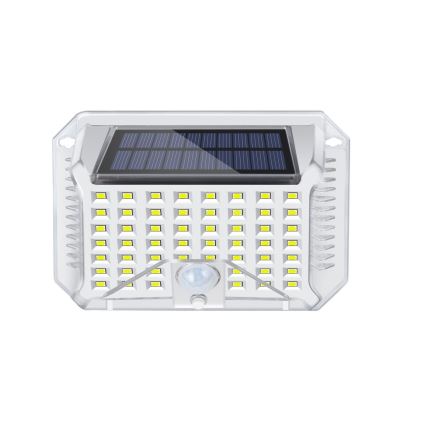 Brilagi - LED Saules enerģijas sienas lampa ar kustības un krēslas sensoru WALLIE LED/4W/5,5V 1200 mAh 6500K IP64 sudraba