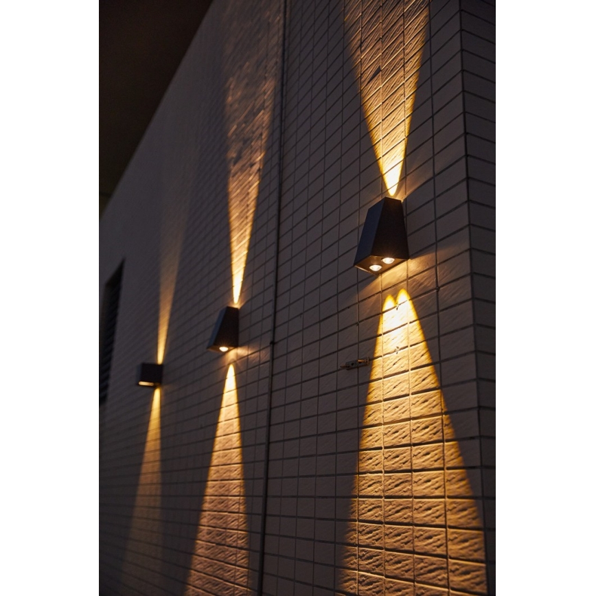 Brilagi - LED Saules enerģijas sienas lampa PYRAMID LED/2W/3,2V 1300 mAh IP54