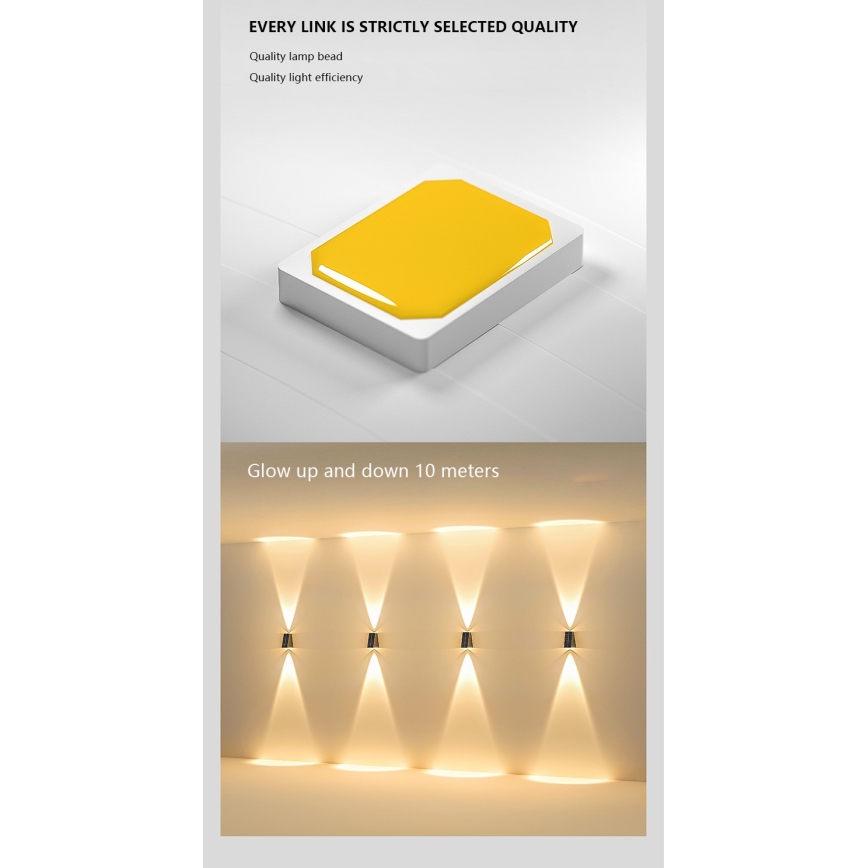 Brilagi - LED Saules enerģijas sienas lampa PYRAMID LED/2W/3,2V 1300 mAh IP54