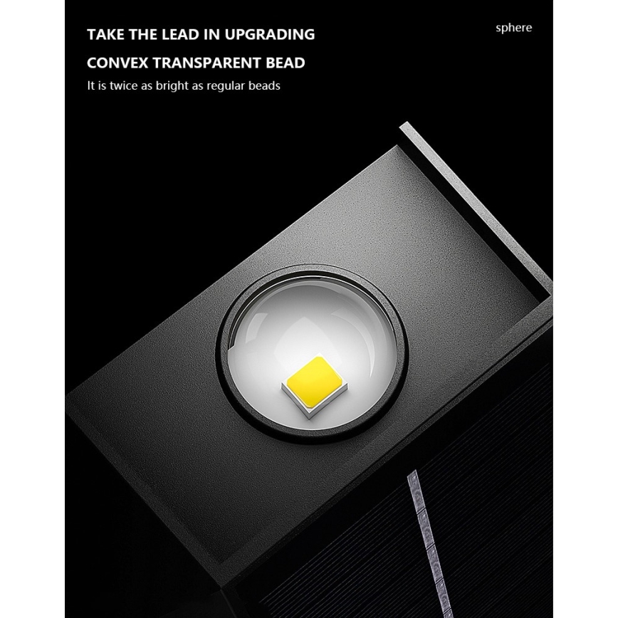 Brilagi - LED Saules enerģijas sienas lampa PYRAMID LED/2W/3,2V 1300 mAh IP54