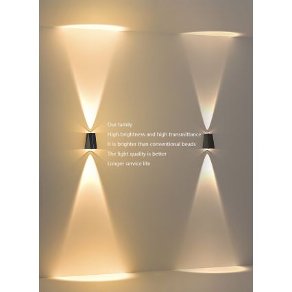 Brilagi - LED Saules enerģijas sienas lampa PYRAMID LED/2W/3,2V 1300 mAh IP54
