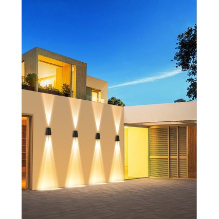 Brilagi - LED Saules enerģijas sienas lampa PYRAMID LED/2W/3,2V 1300 mAh IP54