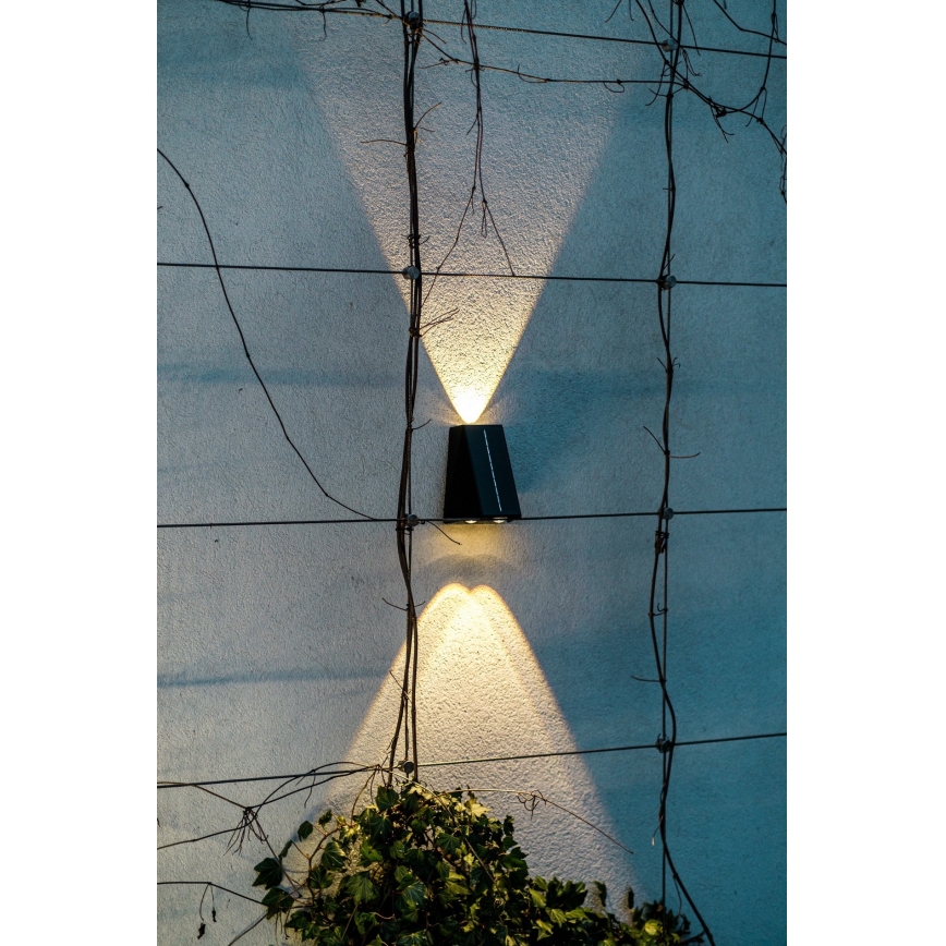 Brilagi - LED Saules enerģijas sienas lampa PYRAMID LED/2W/3,2V 1300 mAh IP54