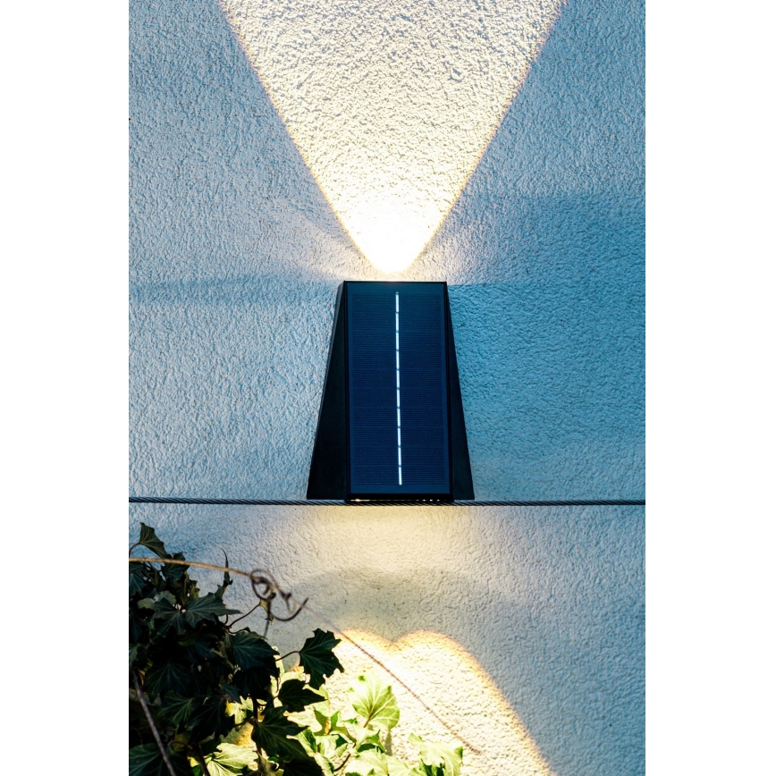 Brilagi - LED Saules enerģijas sienas lampa PYRAMID LED/2W/3,2V 1300 mAh IP54