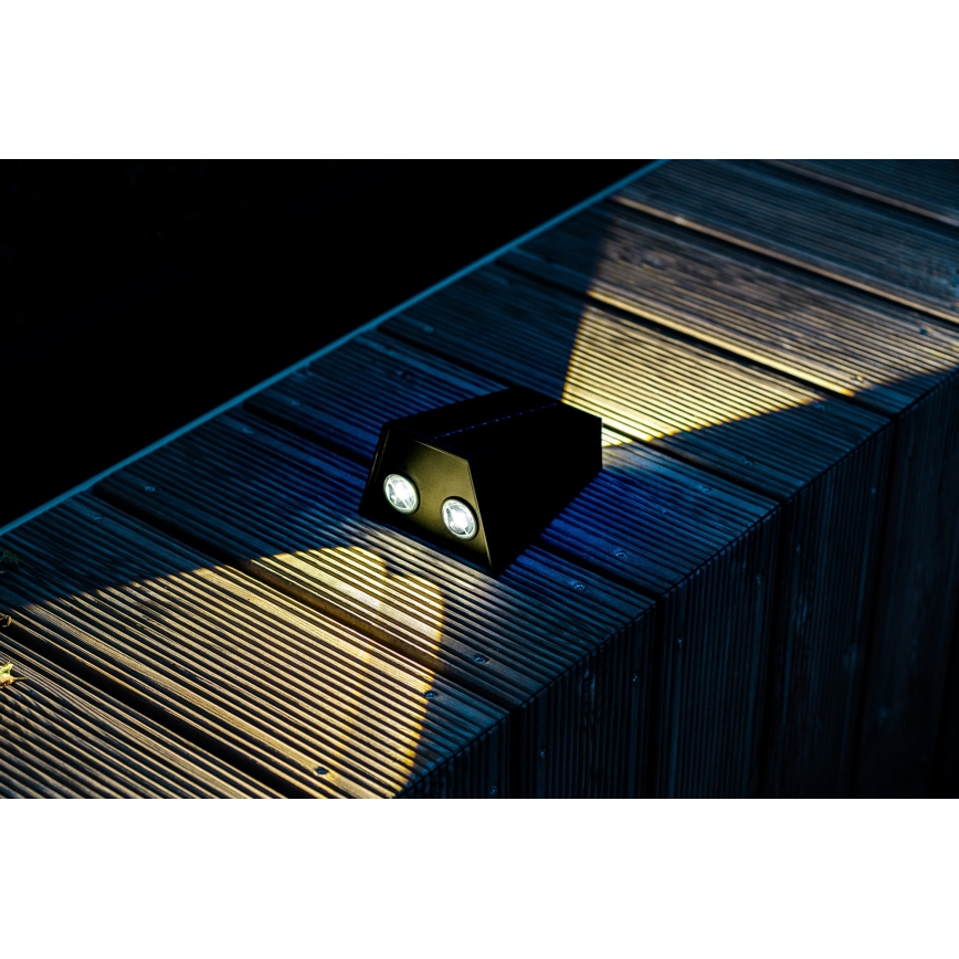 Brilagi - LED Saules enerģijas sienas lampa PYRAMID LED/2W/3,2V 1300 mAh IP54