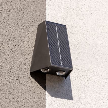 Brilagi - LED Saules enerģijas sienas lampa PYRAMID LED/2W/3,2V 1300 mAh IP54