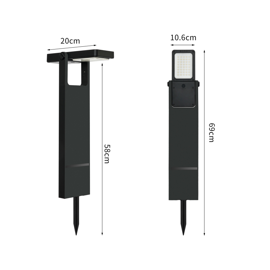 Brilagi - LED Saules lampa SUN SPIKE LED/4W/3,7V 2200 mAh IP44