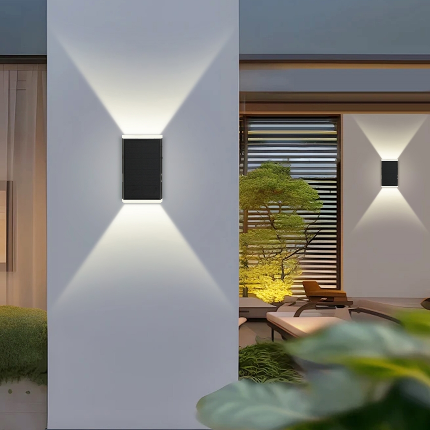 Brilagi - LED Saules sienas lampa SUN GUARD LED/2W/3,7V 2000 mAh IP45
