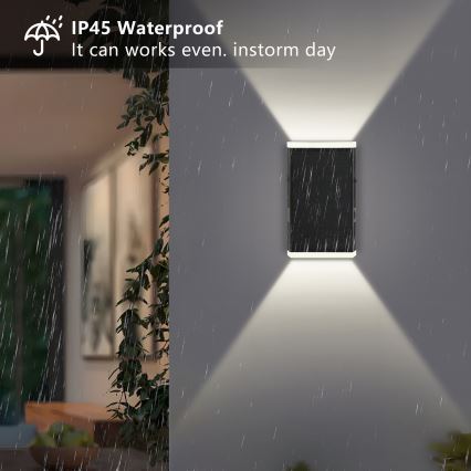 Brilagi - LED Saules sienas lampa SUN GUARD LED/2W/3,7V 2000 mAh IP45