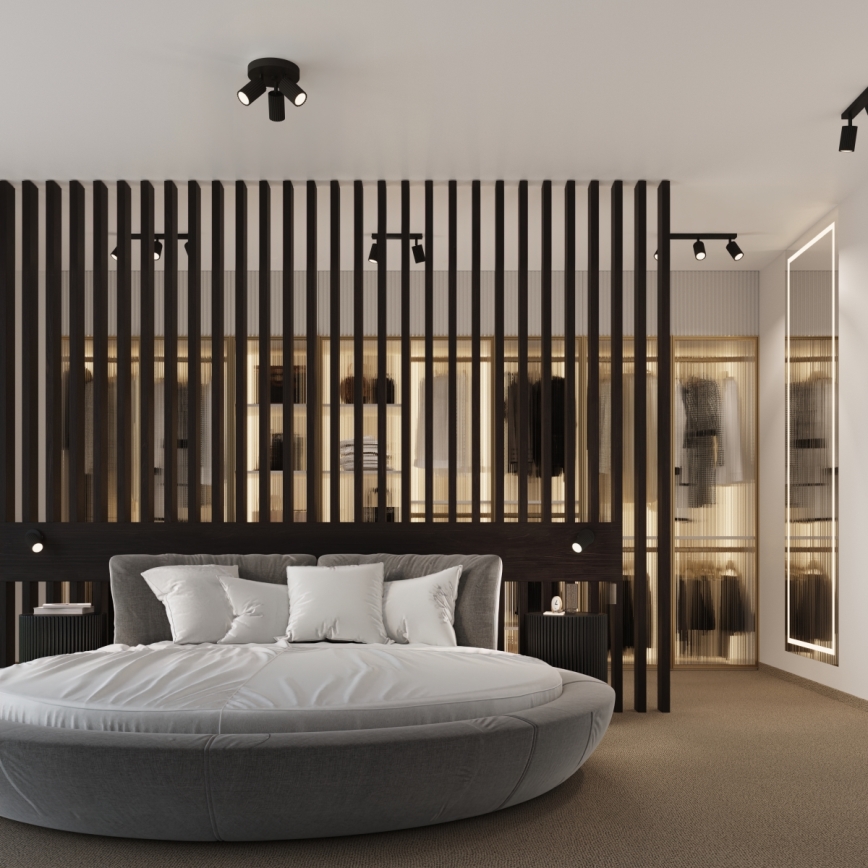 Brilagi - LED sienas akcenta gaismeklis CRESTO 1xGU10/10W/230V melns