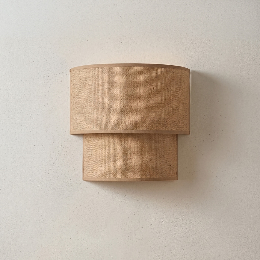 Brilagi - LED sienas gaismeklis BOHO ECO 1xE27/10W/230V bēšs