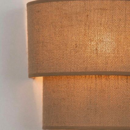 Brilagi - LED sienas gaismeklis BOHO ECO 1xE27/10W/230V bēšs