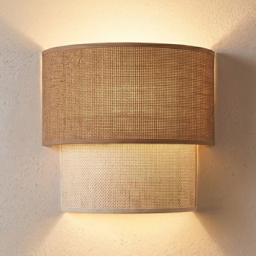 Brilagi - LED sienas gaismeklis BOHO ECO 1xE27/10W/230V bēšs/krēmkrāsains